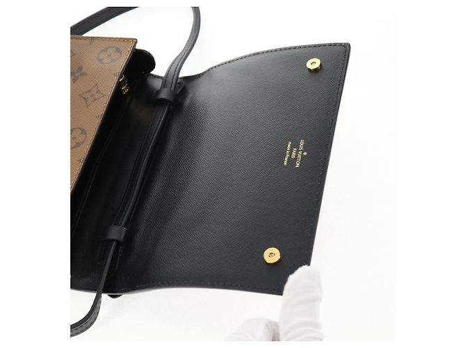LOUIS VUITTON Monogram Reverse Portafoglio Libro Con Catena Borsa M81830 LV Auth 140001SAM Monogramma - vista 20