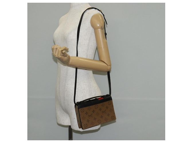 LOUIS VUITTON Monogram Reverse Portafoglio Libro Con Catena Borsa M81830 LV Auth 140001SAM Monogramma - vista 27