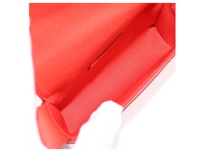 LOUIS VUITTON Micro Steamer Bolsa de Hombro de Cuero Roja M23837 LV Auth 137151SM - vista 11