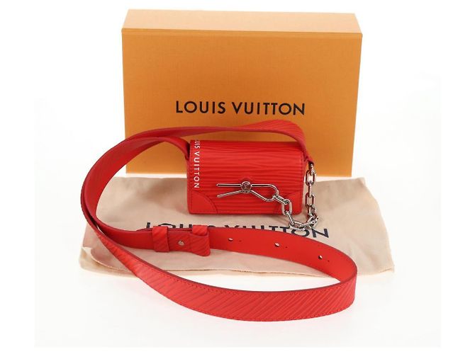 LOUIS VUITTON Micro Steamer Bolsa de Hombro de Cuero Roja M23837 LV Auth 137151SM - vista 12