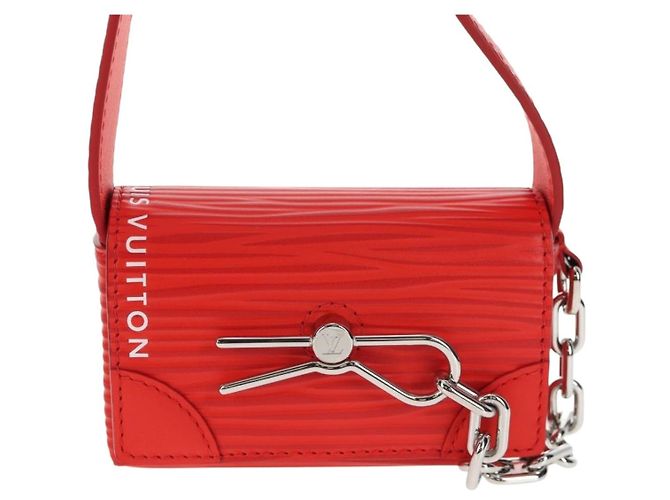 LOUIS VUITTON Micro Steamer Bolsa de Hombro de Cuero Roja M23837 LV Auth 137151SM - vista 13