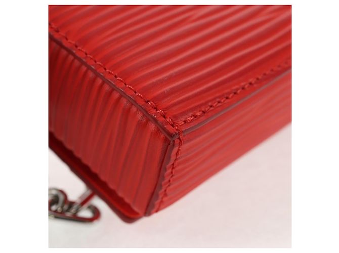 LOUIS VUITTON Micro Steamer Bolsa de Hombro de Cuero Roja M23837 LV Auth 137151SM - vista 17
