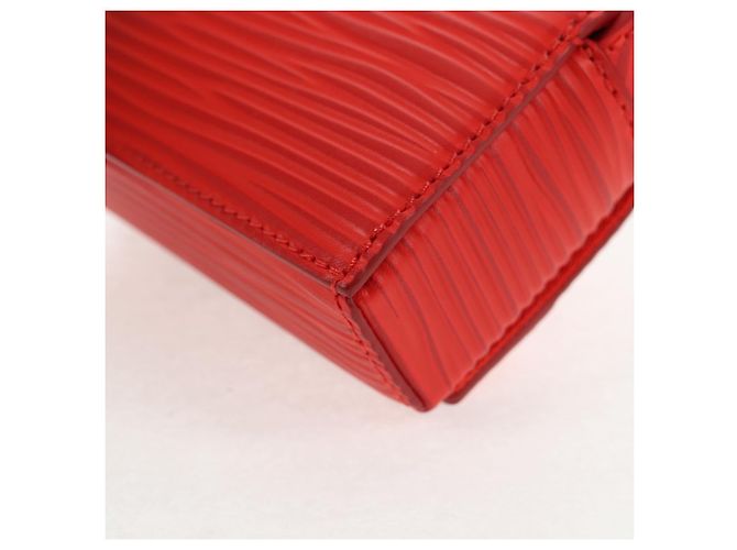 LOUIS VUITTON Micro Steamer Bolsa de Hombro de Cuero Roja M23837 LV Auth 137151SM - vista 18