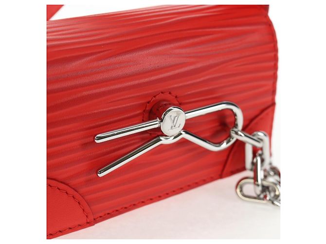 LOUIS VUITTON Micro Steamer Bolsa de Hombro de Cuero Roja M23837 LV Auth 137151SM - vista 19