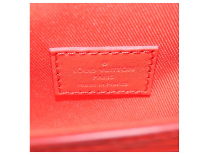 LOUIS VUITTON Micro Steamer Bolsa de Hombro de Cuero Roja M23837 LV Auth 137151SM - vista 22