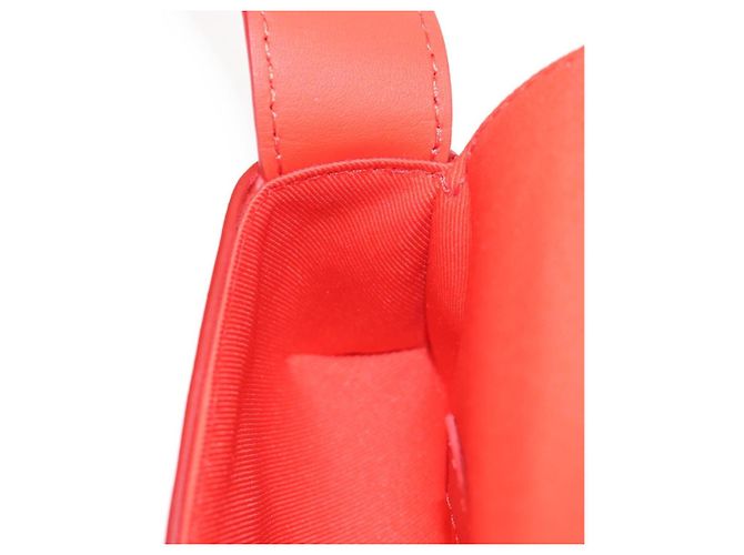 LOUIS VUITTON Micro Steamer Bolsa de Hombro de Cuero Roja M23837 LV Auth 137151SM - vista 24