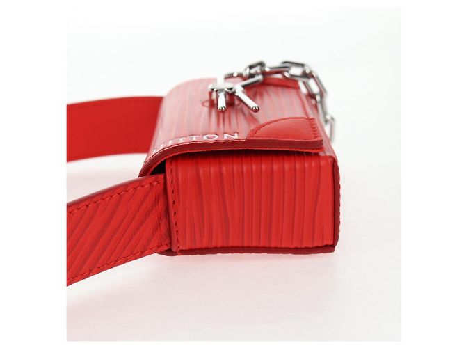 LOUIS VUITTON Micro Steamer Bolsa de Hombro de Cuero Roja M23837 LV Auth 137151SM - vista 4