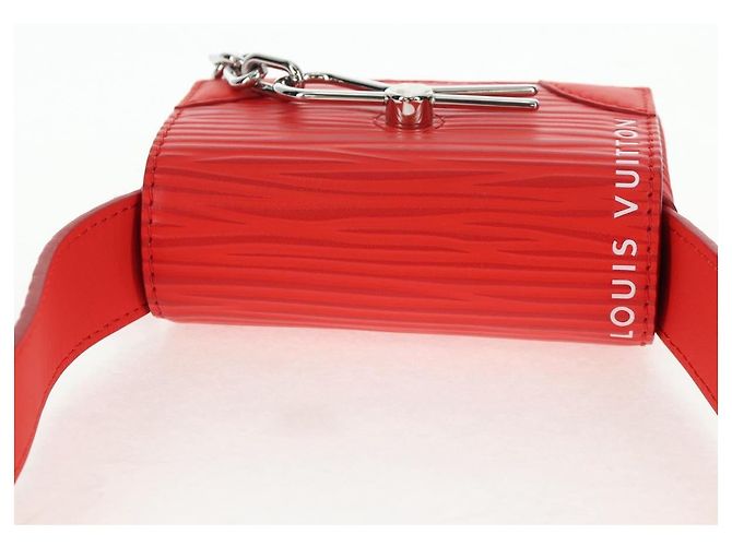 LOUIS VUITTON Micro Steamer Bolsa de Hombro de Cuero Roja M23837 LV Auth 137151SM - vista 6