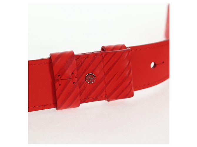 LOUIS VUITTON Micro Steamer Bolsa de Hombro de Cuero Roja M23837 LV Auth 137151SM - vista 9