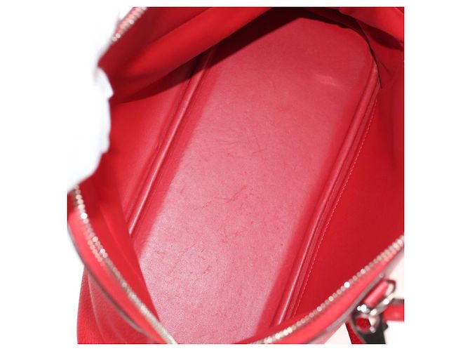 Hermès HERMES Bolide 31 Borsa a Mano Pelle Taurillon Rossa Argento Auth 142568SM Rosso - vista 10