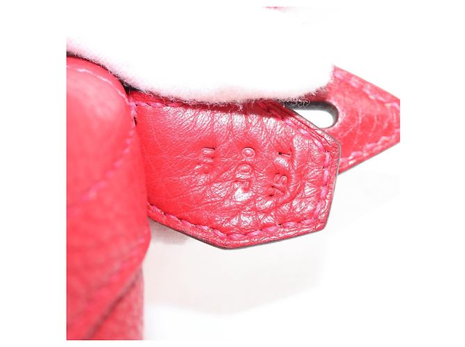 Hermès HERMES Bolide 31 Borsa a Mano Pelle Taurillon Rossa Argento Auth 142568SM Rosso - vista 11
