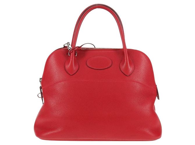 Hermès HERMES Bolide 31 Borsa a Mano Pelle Taurillon Rossa Argento Auth 142568SM Rosso - vista 13