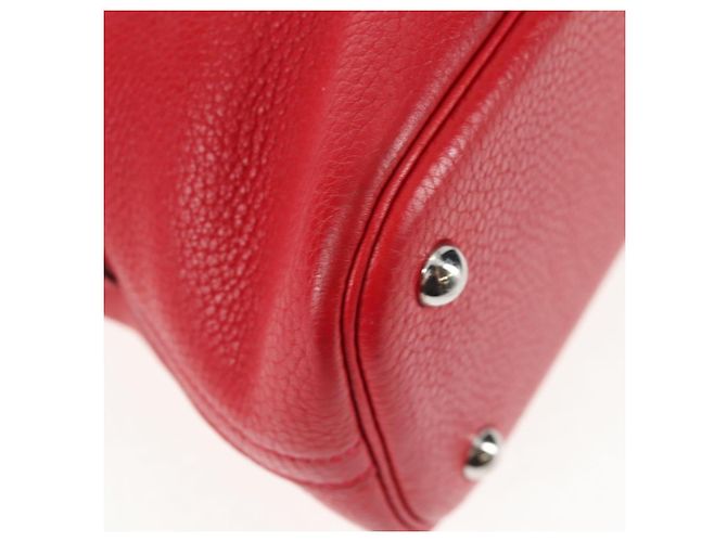 Hermès HERMES Bolide 31 Borsa a Mano Pelle Taurillon Rossa Argento Auth 142568SM Rosso - vista 17