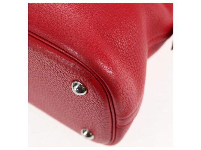 Hermès HERMES Bolide 31 Borsa a Mano Pelle Taurillon Rossa Argento Auth 142568SM Rosso - vista 18