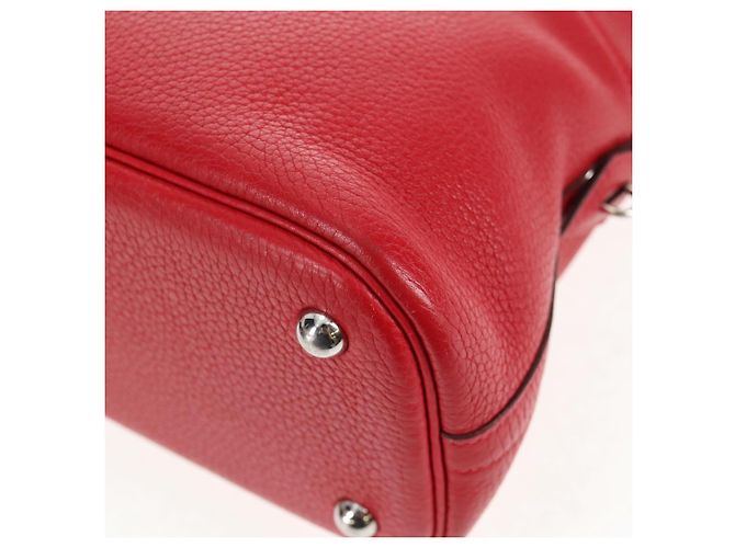 Hermès HERMES Bolide 31 Borsa a Mano Pelle Taurillon Rossa Argento Auth 142568SM Rosso - vista 20