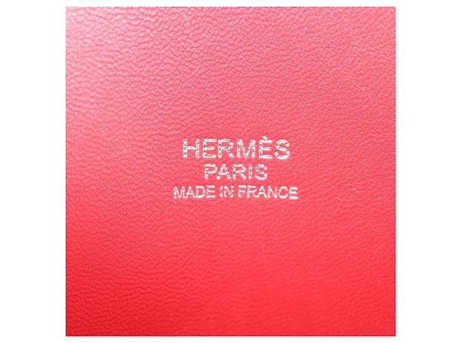 Hermès HERMES Bolide 31 Borsa a Mano Pelle Taurillon Rossa Argento Auth 142568SM Rosso - vista 23
