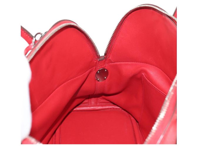 Hermès HERMES Bolide 31 Borsa a Mano Pelle Taurillon Rossa Argento Auth 142568SM Rosso - vista 24