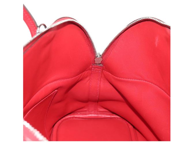 Hermès HERMES Bolide 31 Borsa a Mano Pelle Taurillon Rossa Argento Auth 142568SM Rosso - vista 25