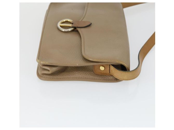 Borsa a mano Christian Dior in pelle 2 pezzi Bordeaux Beige Auth fm5166 - vista 13