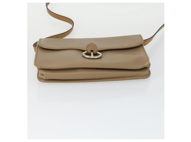 Borsa a mano Christian Dior in pelle 2 pezzi Bordeaux Beige Auth fm5166 - vista 16