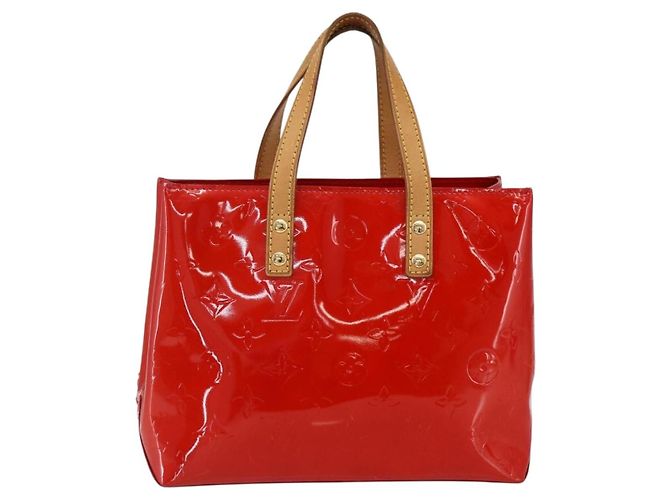 LOUIS VUITTON Bolso de Mano Monogram Vernis Reade PM Rojo M91088 Auth LV 170927 Roja - vista 2