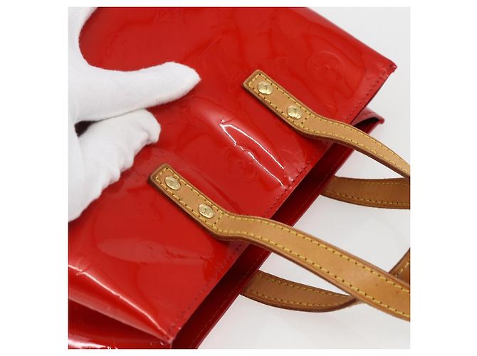 LOUIS VUITTON Bolso de Mano Monogram Vernis Reade PM Rojo M91088 Auth LV 170927 Roja - vista 6