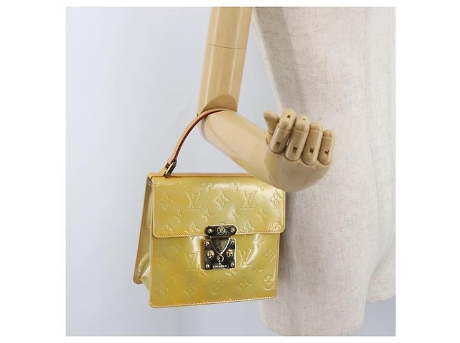 LOUIS VUITTON Borsa a mano Spring Street Monogram Vernis Grigio M91029 LV Auth gh1868 - vista 24
