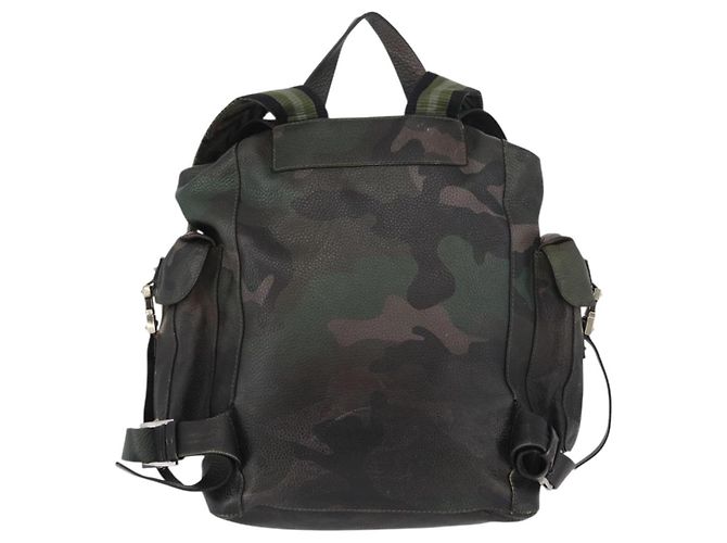 Mochila de couro caqui Valentino Auth bs33924 - vista 2