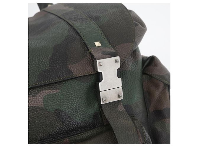 Mochila de couro caqui Valentino Auth bs33924 - vista 20