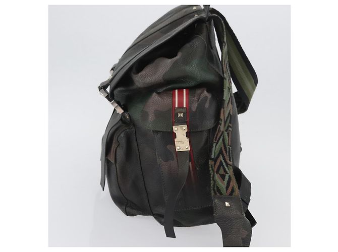 Mochila de couro caqui Valentino Auth bs33924 - vista 3