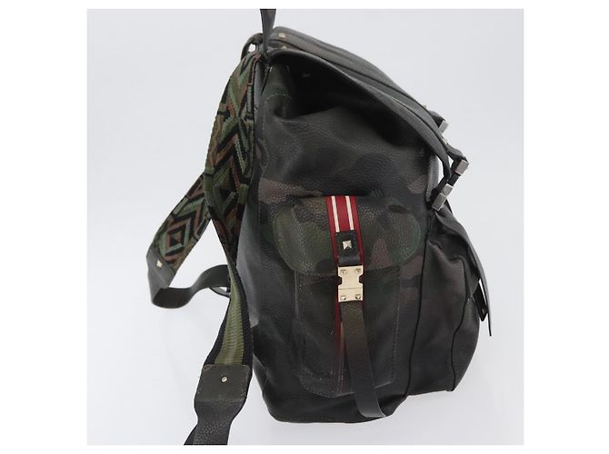 Mochila de couro caqui Valentino Auth bs33924 - vista 4
