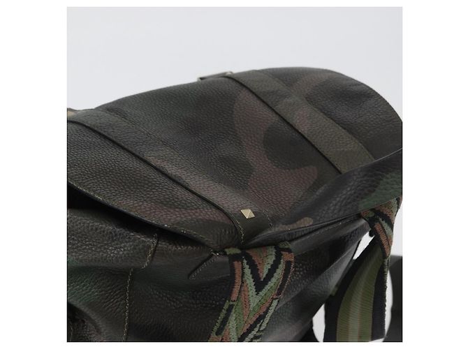 Mochila de couro caqui Valentino Auth bs33924 - vista 6