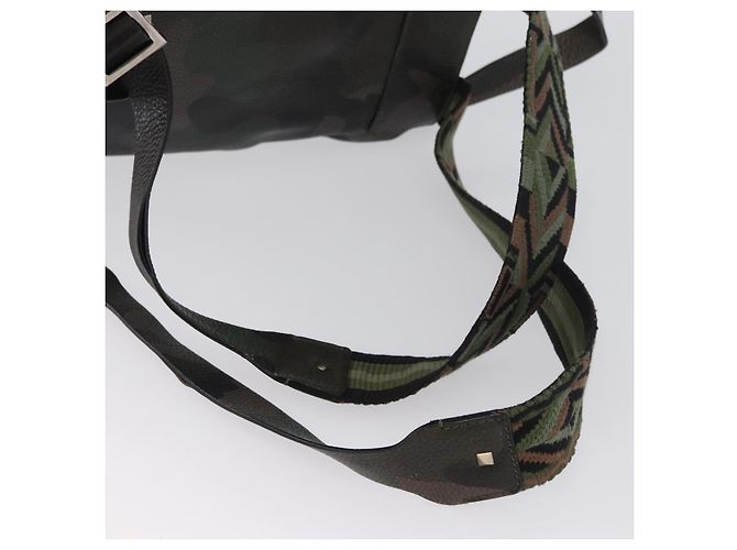 Mochila de couro caqui Valentino Auth bs33924 - vista 8