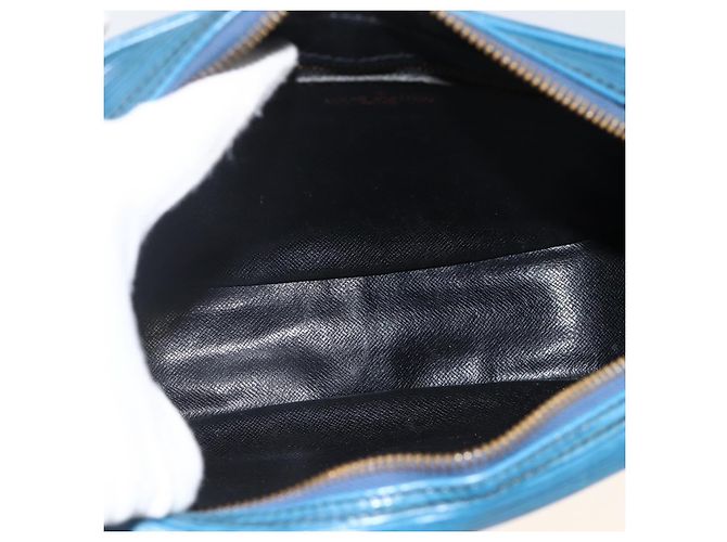 LOUIS VUITTON Borsa a Spalla Epi Jeune Fille MM Blu Toledo M52155 LV Auth AMZ361 - vista 10