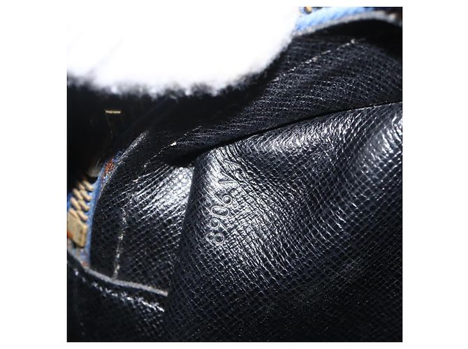 LOUIS VUITTON Borsa a Spalla Epi Jeune Fille MM Blu Toledo M52155 LV Auth AMZ361 - vista 12