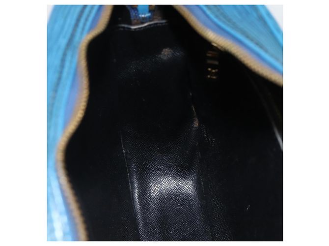 LOUIS VUITTON Borsa a Spalla Epi Jeune Fille MM Blu Toledo M52155 LV Auth AMZ361 - vista 20