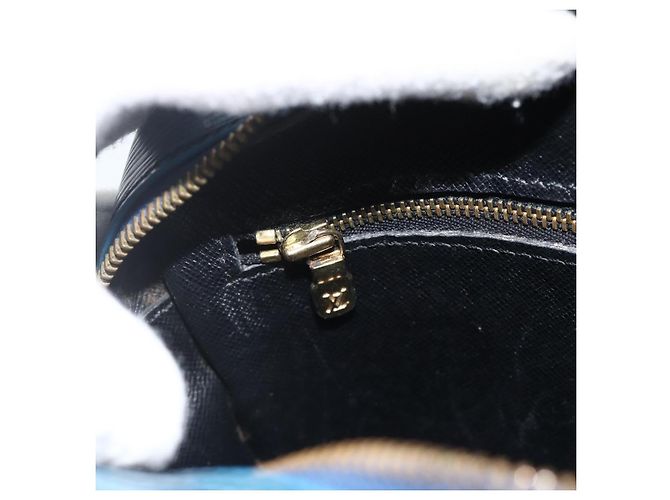 LOUIS VUITTON Borsa a Spalla Epi Jeune Fille MM Blu Toledo M52155 LV Auth AMZ361 - vista 21