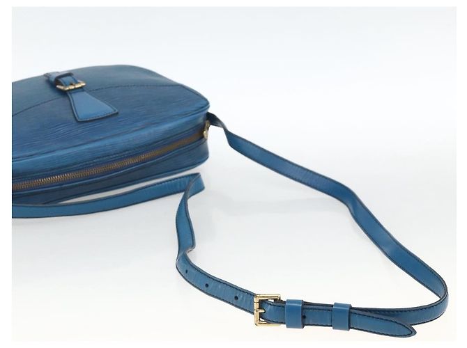 LOUIS VUITTON Borsa a Spalla Epi Jeune Fille MM Blu Toledo M52155 LV Auth AMZ361 - vista 7