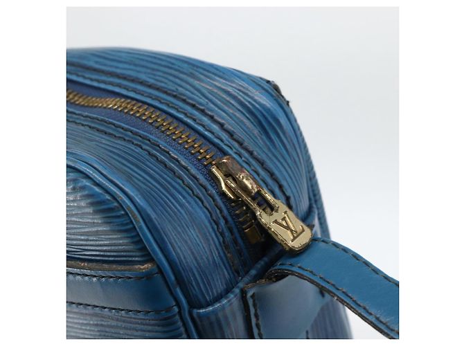 LOUIS VUITTON Borsa a Spalla Epi Jeune Fille MM Blu Toledo M52155 LV Auth AMZ361 - vista 9