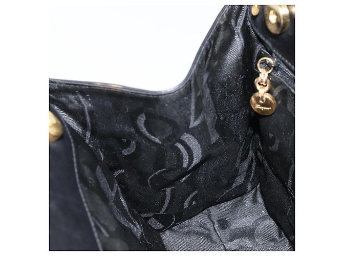 Borsa a mano Vala in pelle nera e oro di Salvatore Ferragamo Auth gh1933 Nero D'oro - vista 18