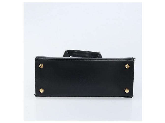 Borsa a mano Vala in pelle nera e oro di Salvatore Ferragamo Auth gh1933 Nero D'oro - vista 5
