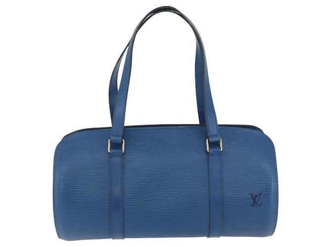 LOUIS VUITTON Borsa a Mano Epi Soufflot Blu M52225 LV Auth AMZ050A - vista 13