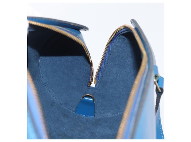 LOUIS VUITTON Borsa a Mano Epi Soufflot Blu M52225 LV Auth AMZ050A - vista 19