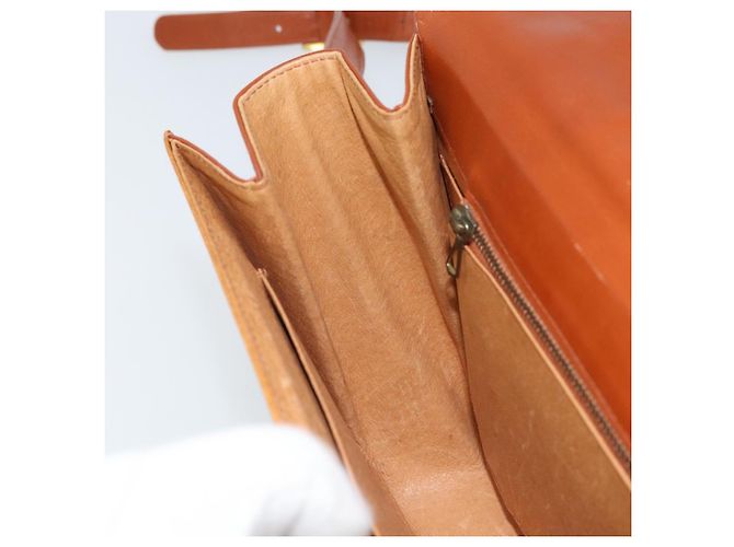 Borsa a Spalla MCM Vicetos Logogram in Pelle PVC Marrone Oro Auth gh1946 D'oro - vista 18