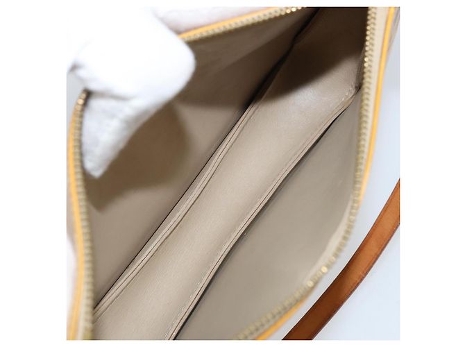 LOUIS VUITTON Bolsa Lexington Monogram Vernis Beige M91010 LV Auth gh1874 - vista 11