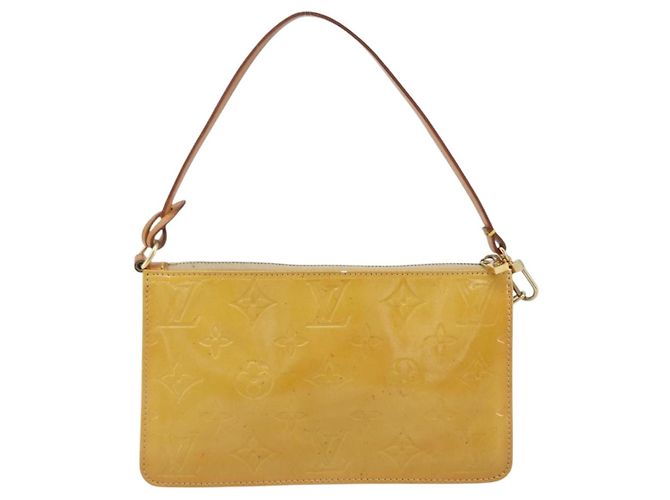 LOUIS VUITTON Bolsa Lexington Monogram Vernis Beige M91010 LV Auth gh1874 - vista 2