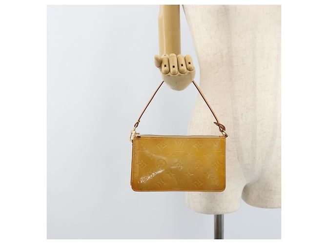 LOUIS VUITTON Bolsa Lexington Monogram Vernis Beige M91010 LV Auth gh1874 - vista 20