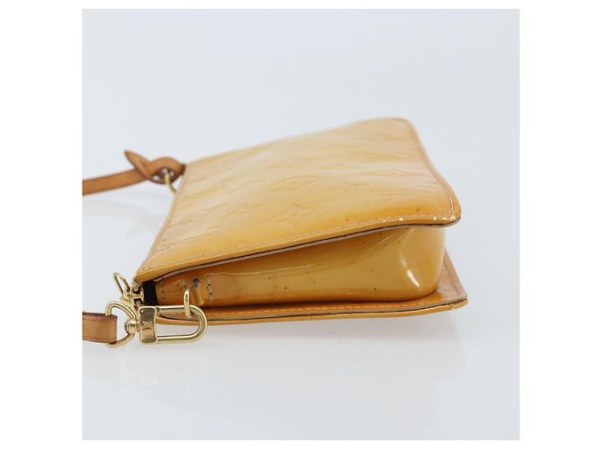 LOUIS VUITTON Bolsa Lexington Monogram Vernis Beige M91010 LV Auth gh1874 - vista 4