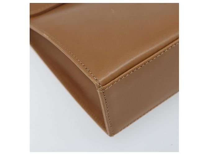 Borsa a Spalla Gancini in Pelle Marrone Oro Salvatore Ferragamo Auth gh1940 D'oro - vista 14