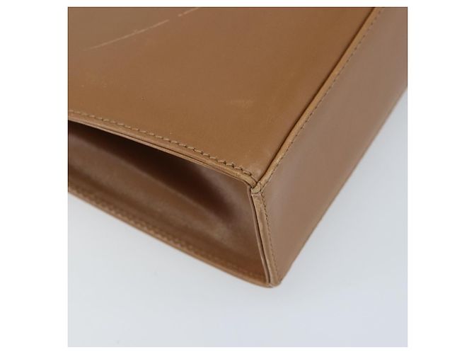 Borsa a Spalla Gancini in Pelle Marrone Oro Salvatore Ferragamo Auth gh1940 D'oro - vista 16